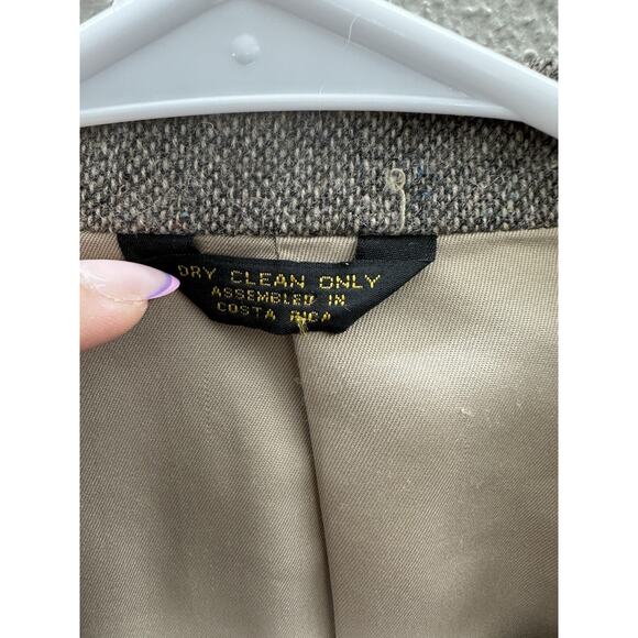 Farah Mens Suit Coat Size 42L Brown Elbow Patch Double Button Up VTG - Picture 4 of 12